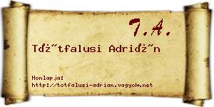 Tótfalusi Adrián névjegykártya
